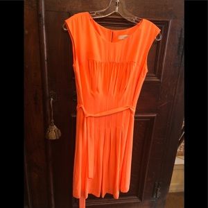 Loft Bright Orange dress size 2 EUC